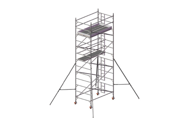 Compact and lightweight portable scaffold for tight spaces